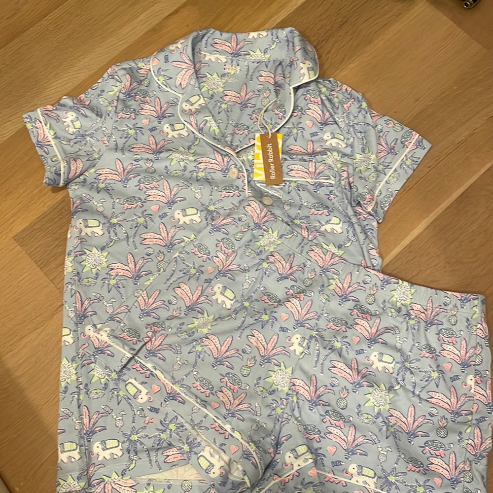 Roller rabbit paradise pj polo set